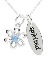 handsome little silver December birthstone with meaning baby necklace